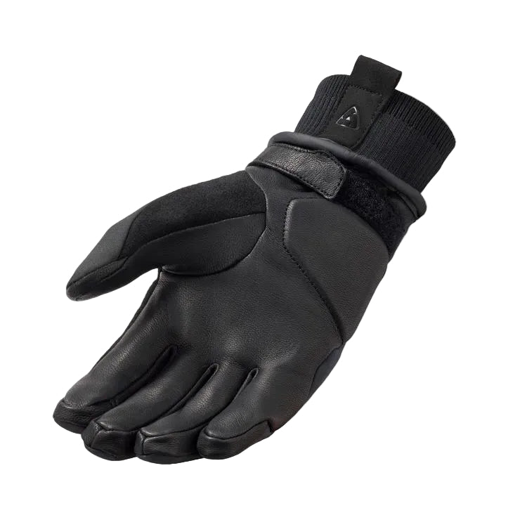 Black glove on a light gray background