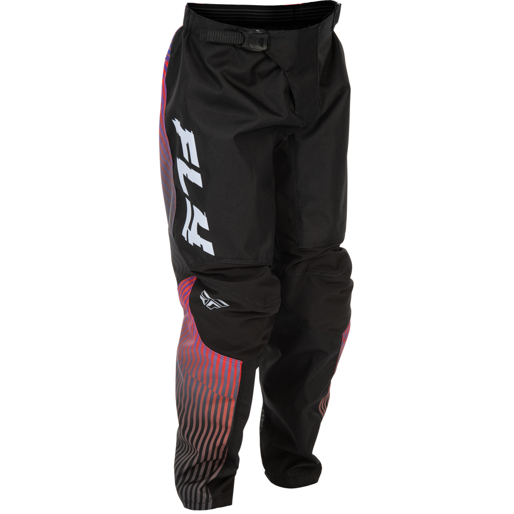 Black and pink pants with a logo on a white background