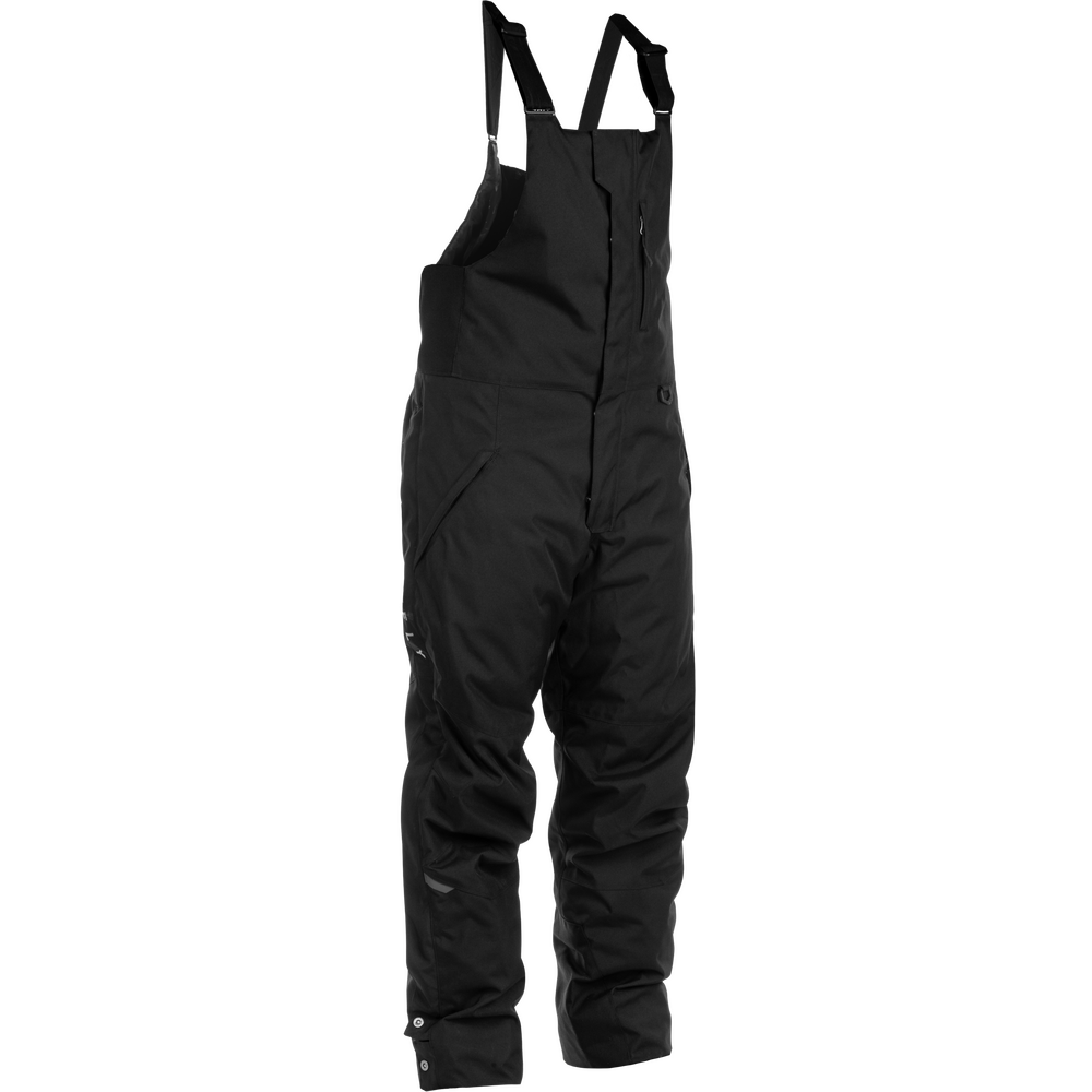 FLY Racing Outpost Float Bib black front three-quarter view