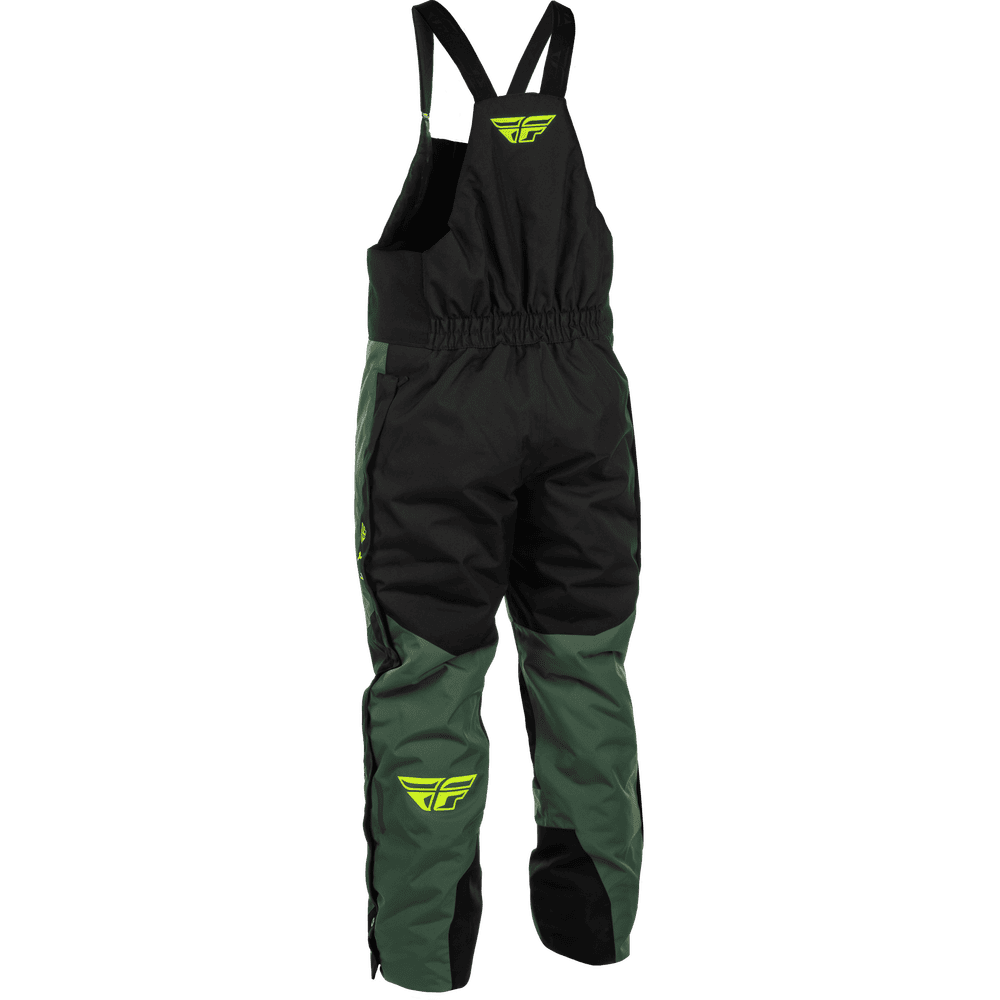 FLY Racing Outpost Float Bib black and green rear view
