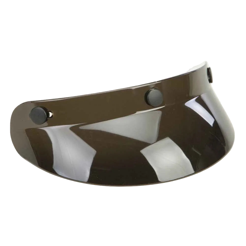 Brown motorcycle visor on a white background