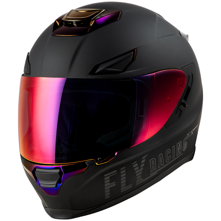 Fly Racing Sentinel Solid Helmet Matte Black/Charcoal Chrome