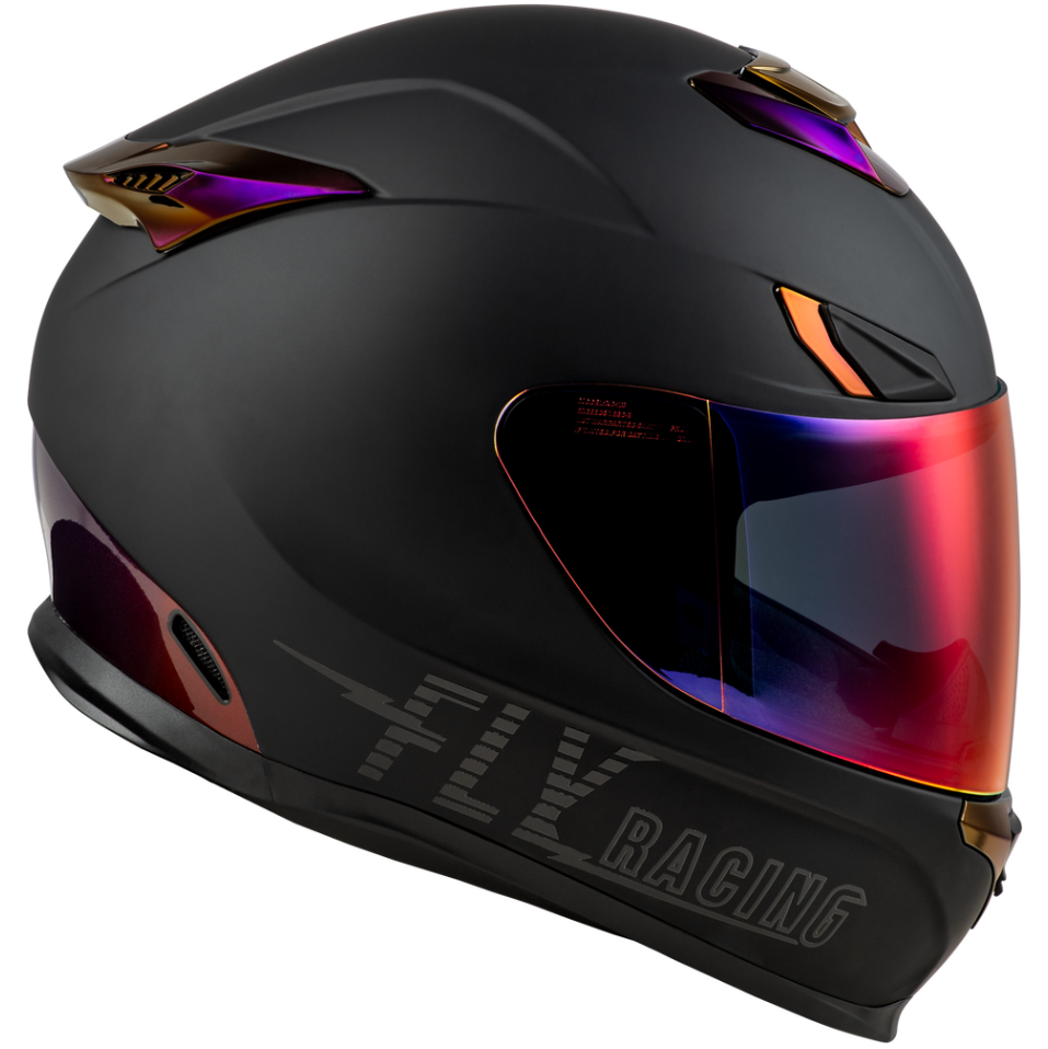 Fly Racing Sentinel Solid Helmet Matte Black/Charcoal Chrome