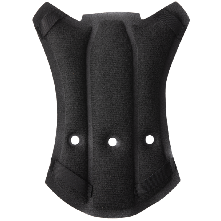 Black protective back guard on a white background