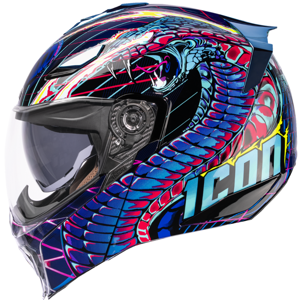 ICON Threshold Synthwave Lazer Cobra Modular Helmet