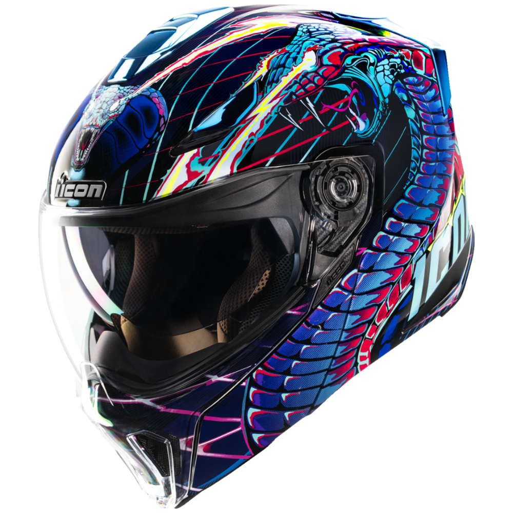 ICON Threshold Synthwave Lazer Cobra Modular Helmet