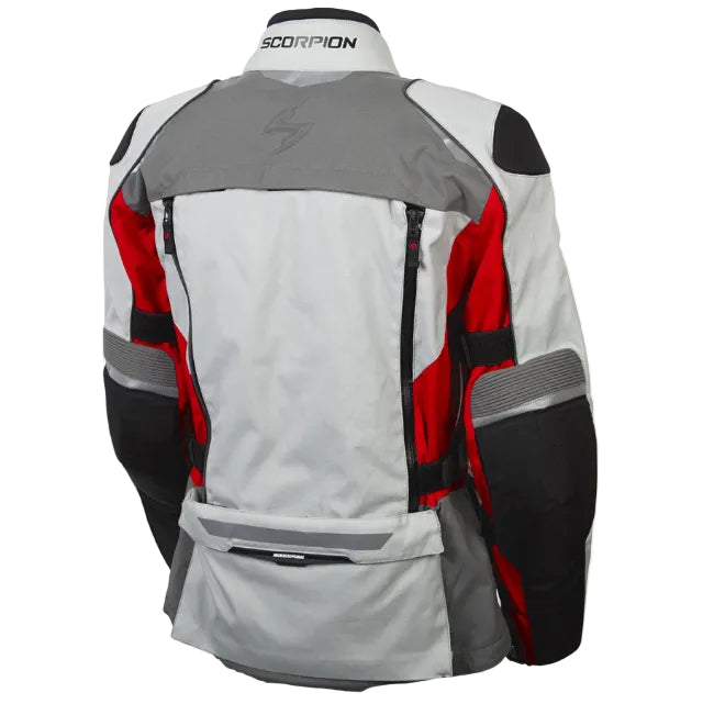Motorcycle jacket with Scorpion branding on a white background