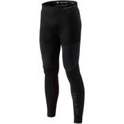 Black compression leggings with brand logo on a light gray background
