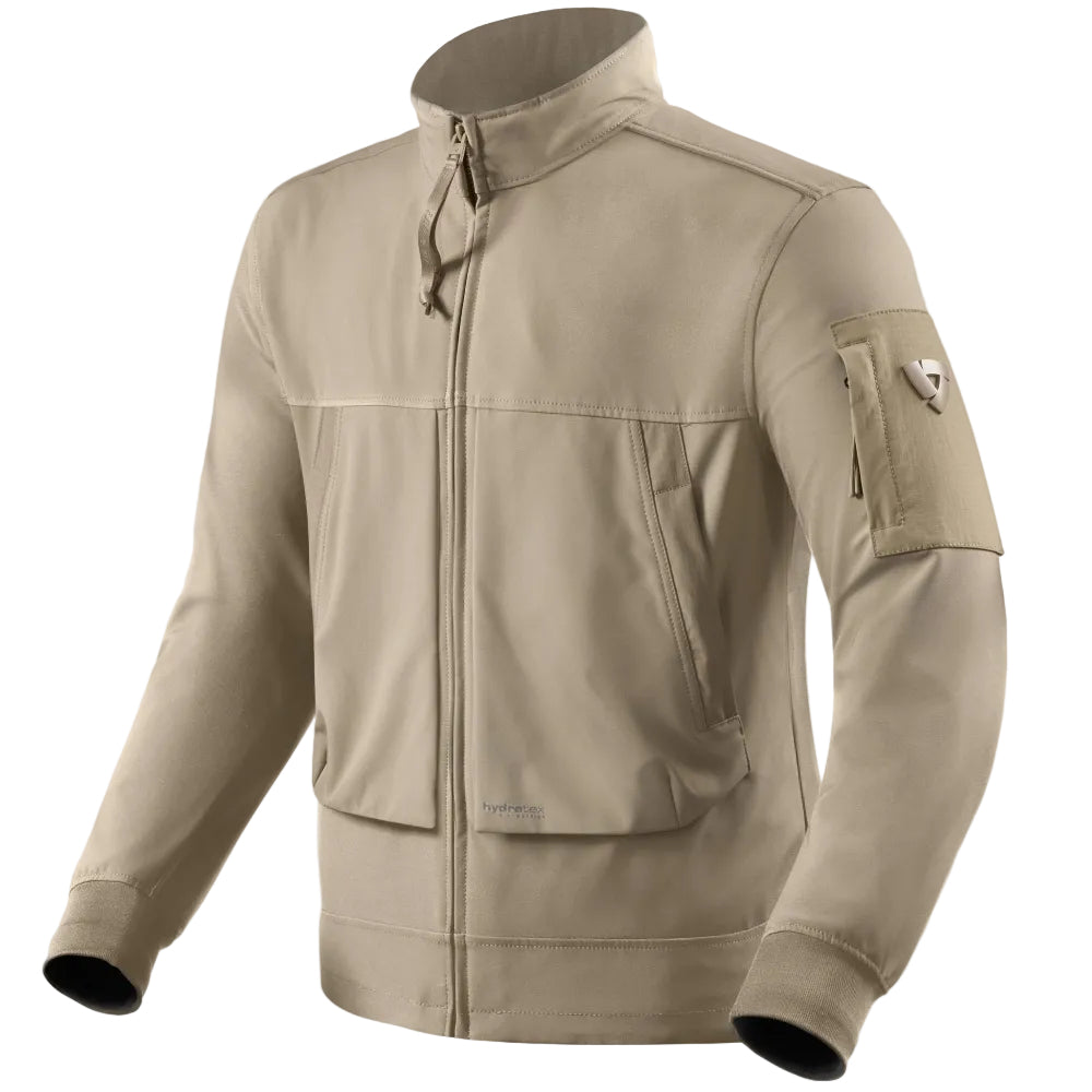 Beige tactical jacket on a white background
