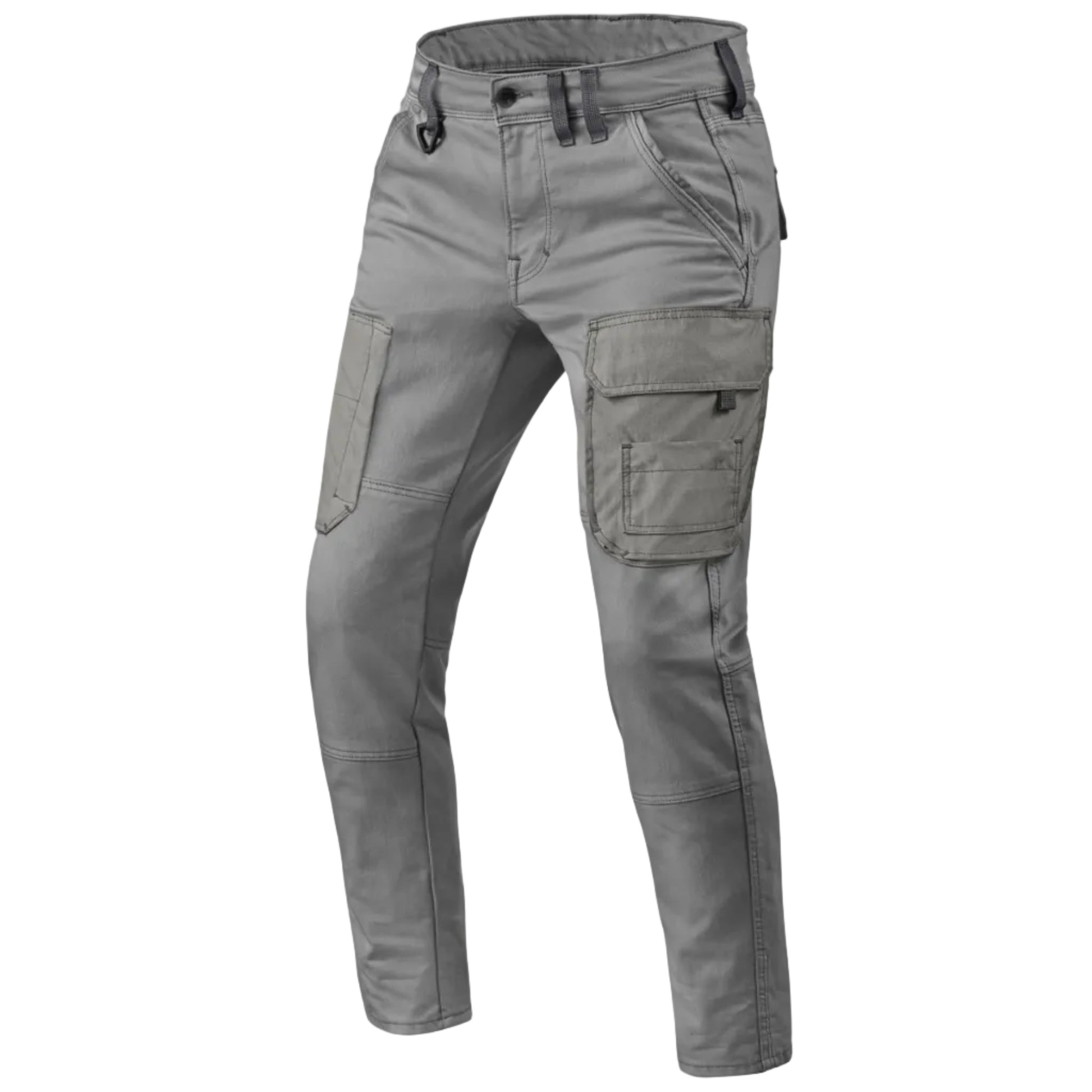 Gray tactical pants on a white background