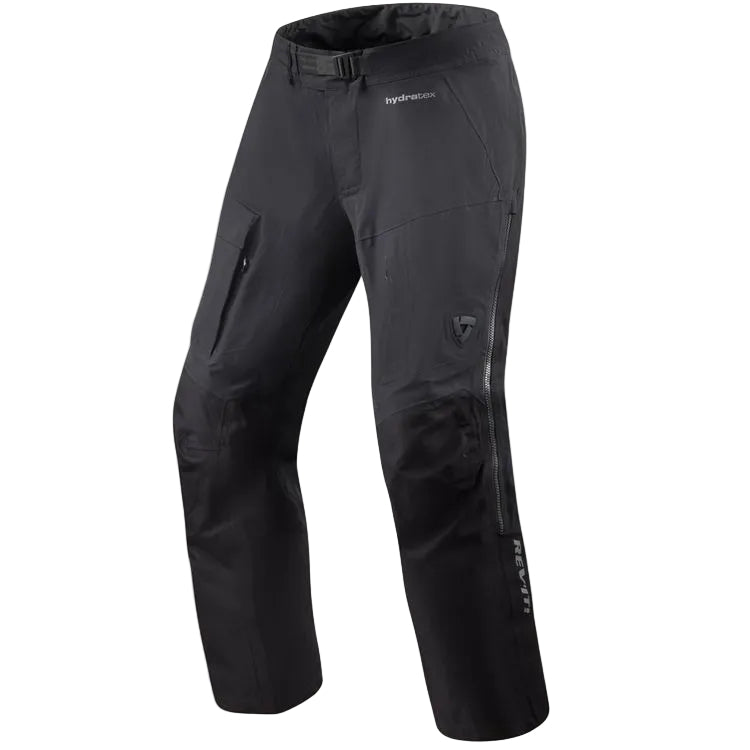 Black pants with brand logo on a white background