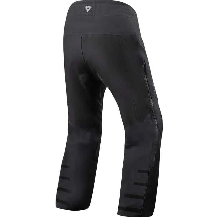 Black pants with brand logo on a white background
