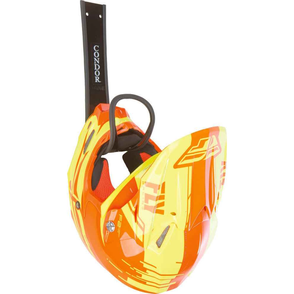 Orange and yellow diving mask with black strap on a white background
