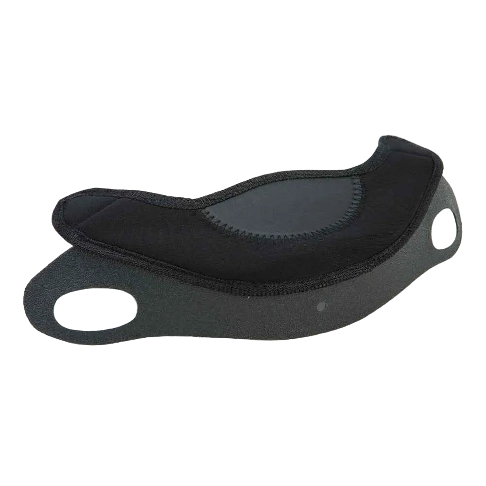 Black chin curtain for a motorcycle helmet