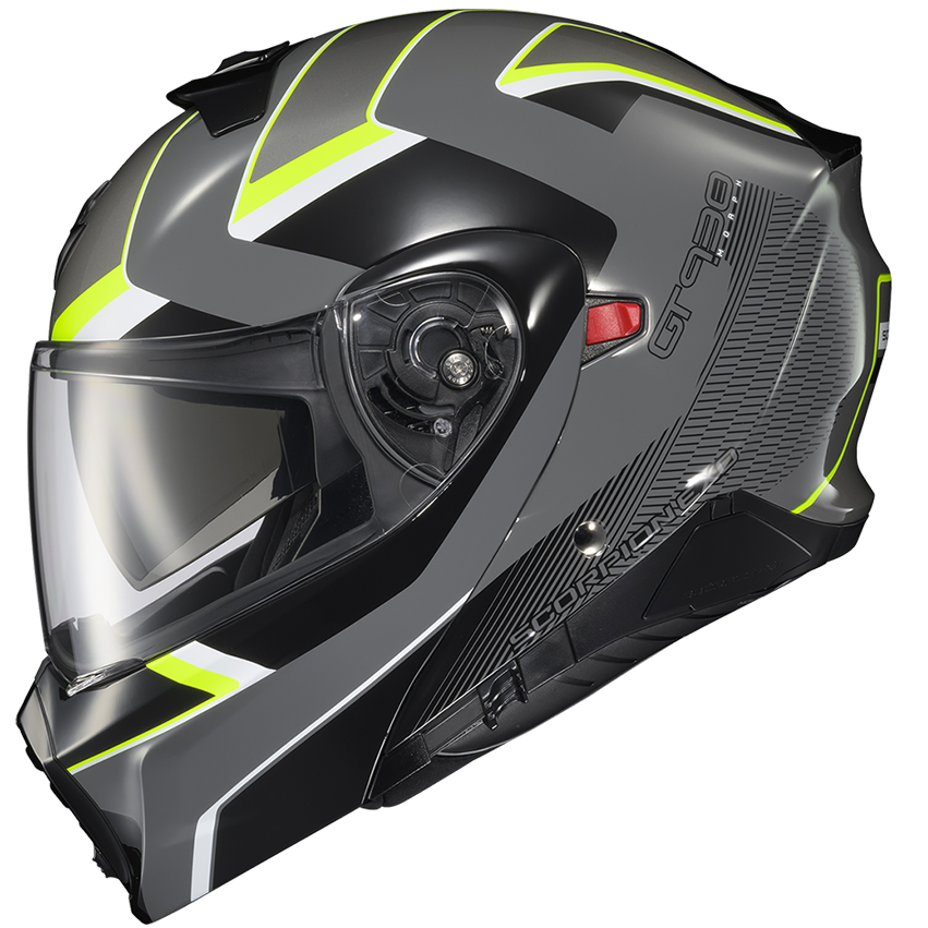 A full-face motorcycle helmet in matte black and dark gray with bright neon yellow-green accents, featuring a clear visor and the brand name 'KASKAP' printed on the side.