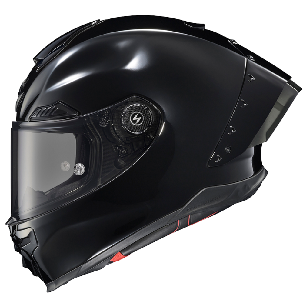 Black motorcycle helmet on a white background