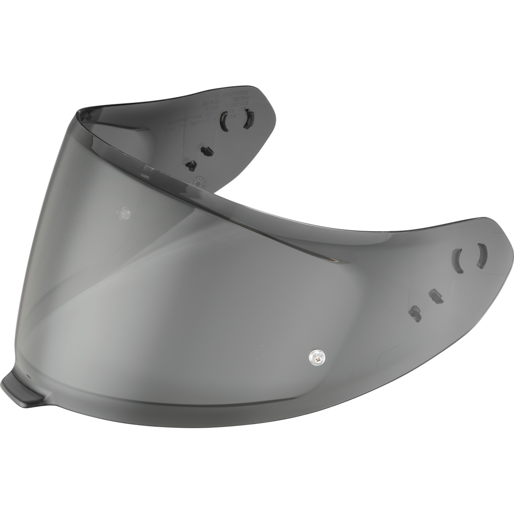 Gray motorcycle helmet visor on a white background