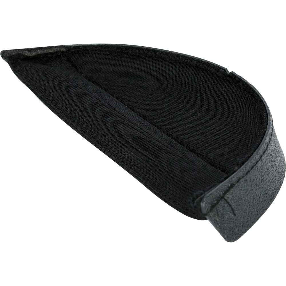 Black chin curtain on a white background