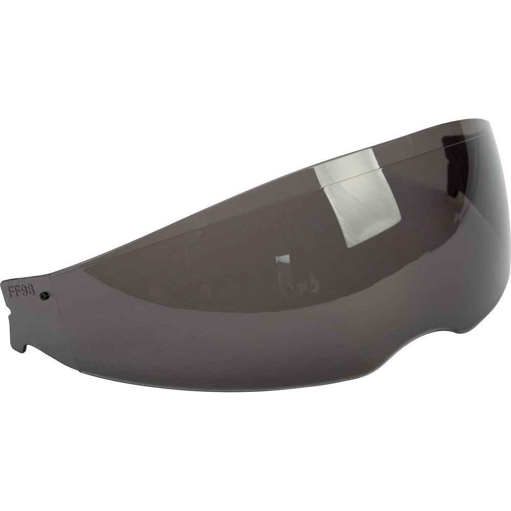 Black motorcycle visor on a white background