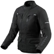 Black motorcycle jacket on a white background