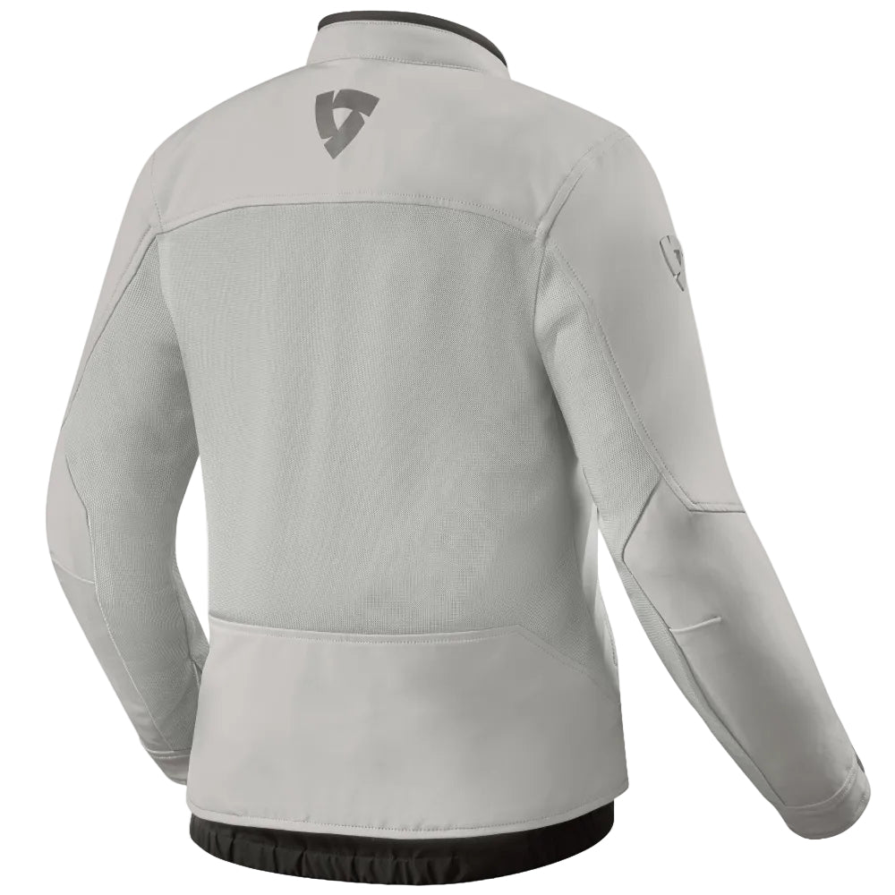 Gray jacket with brand logo on a white background