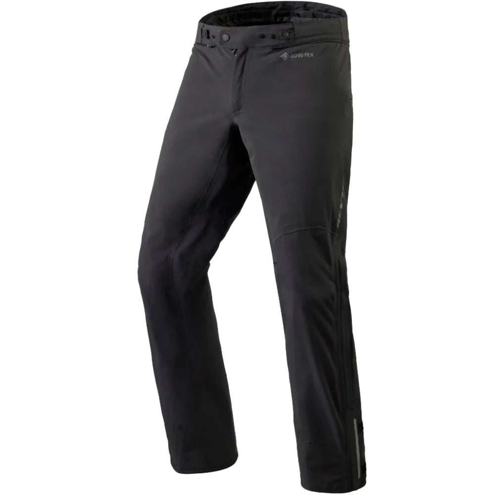 Black technical outdoor pants shown on a white background, with a small visible GORE-TEX logo on the upper right thigh.
