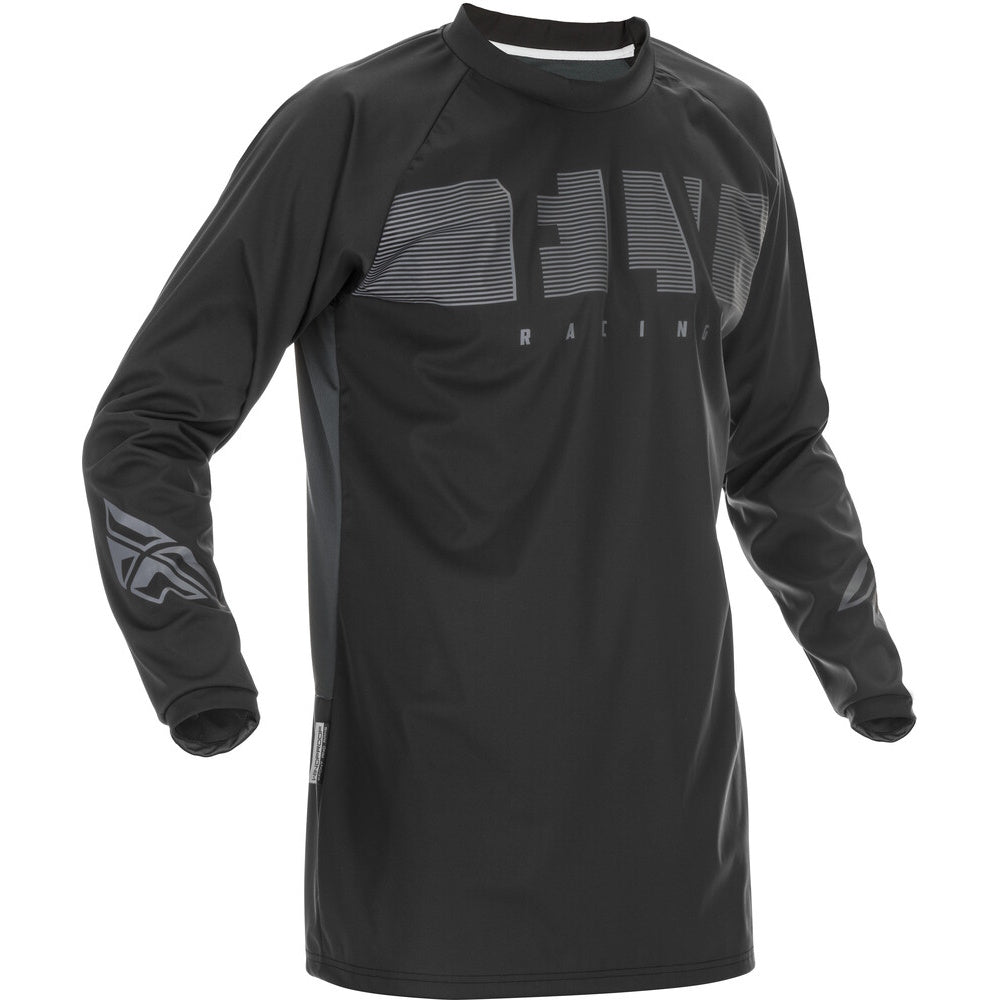 Black long-sleeve shirt with 'Dainese Racing' logo on a white background