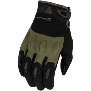 Green and black glove with 'Highway 21' branding on a white background