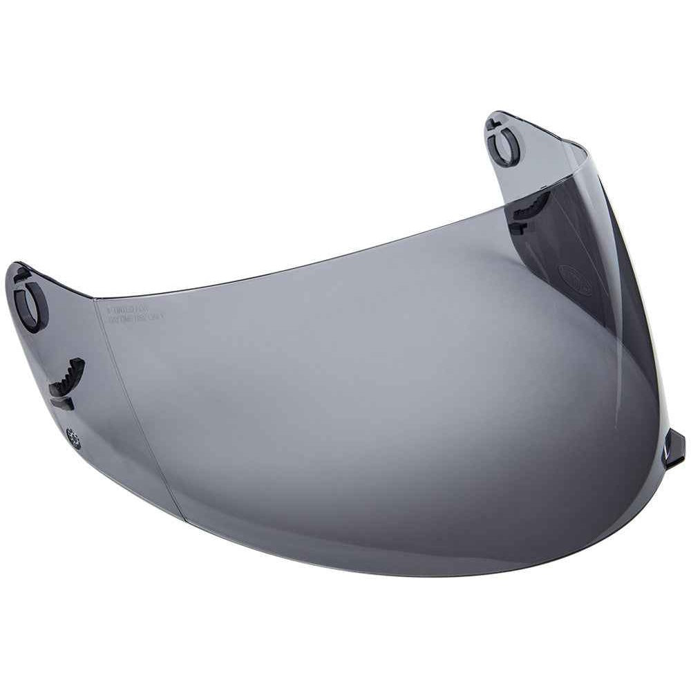 Gray motorcycle visor on a white background