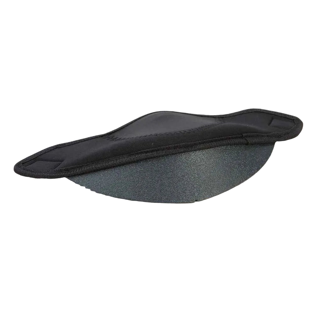 Black and gray shoe insert on a white background