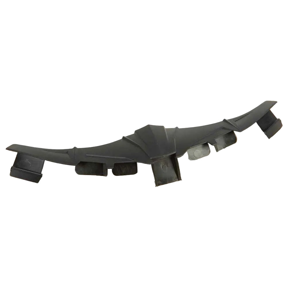 Black plastic car bumper on a white background