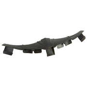 Black plastic car bumper on a white background