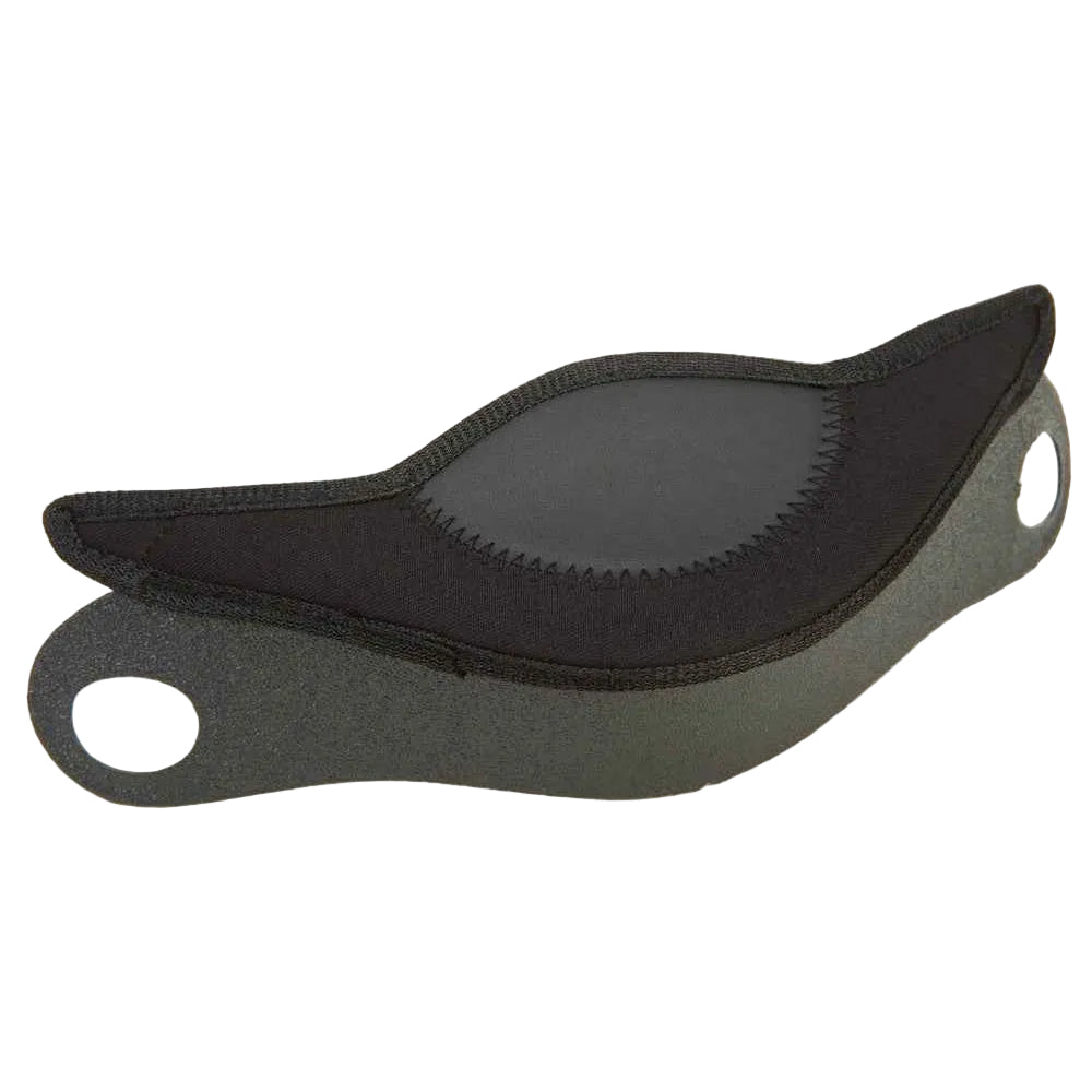 Black motorcycle seat cover on a white background