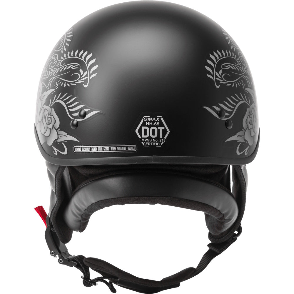 Black helmet with white designs on a transparent background