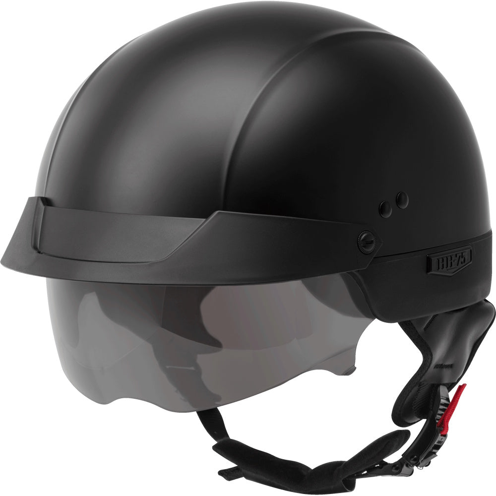 Black helmet with visor on a transparent background