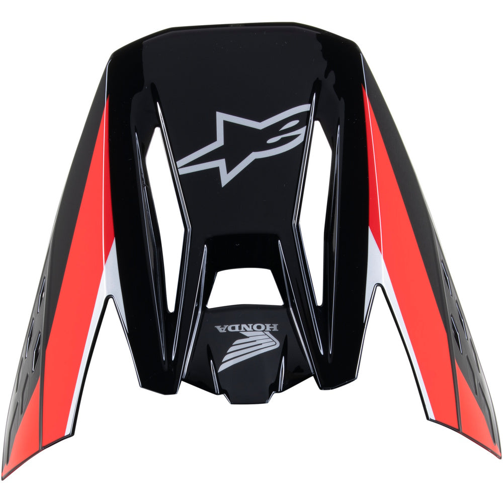 S-M5 peak visor Honda Red and black