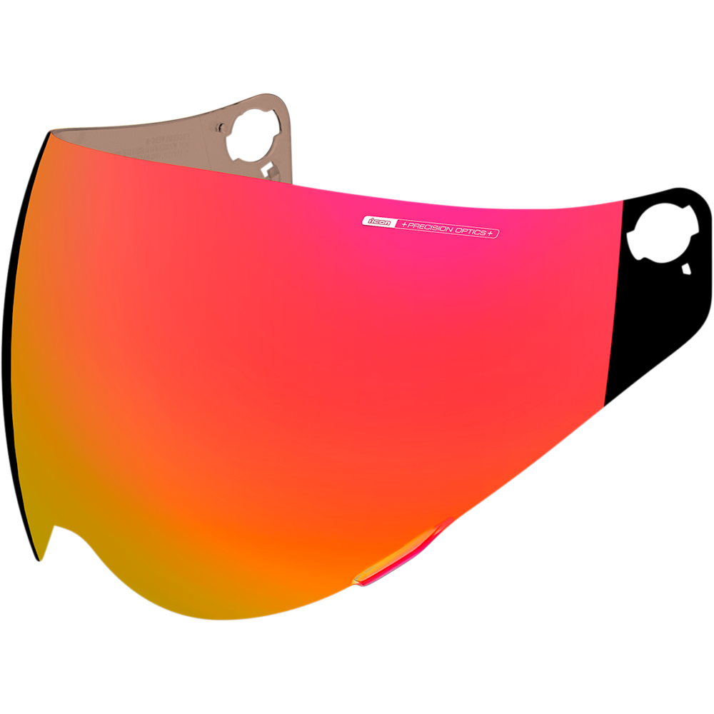 Red Mirrored motorcycle helmet shield  on a white background