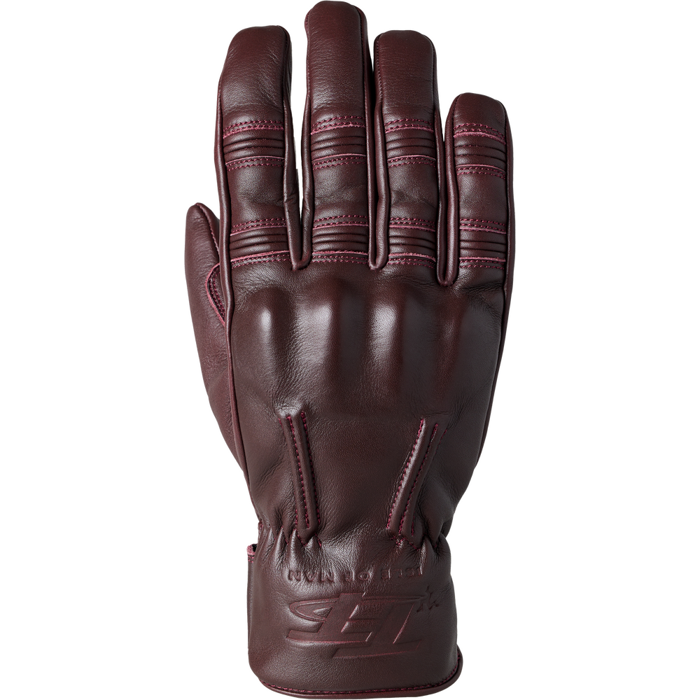 Brown leather glove on a white background