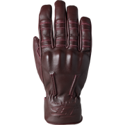 Brown leather glove on a white background