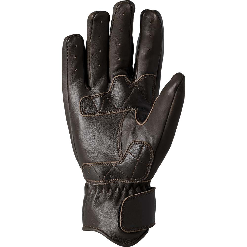 Brown leather glove on a white background