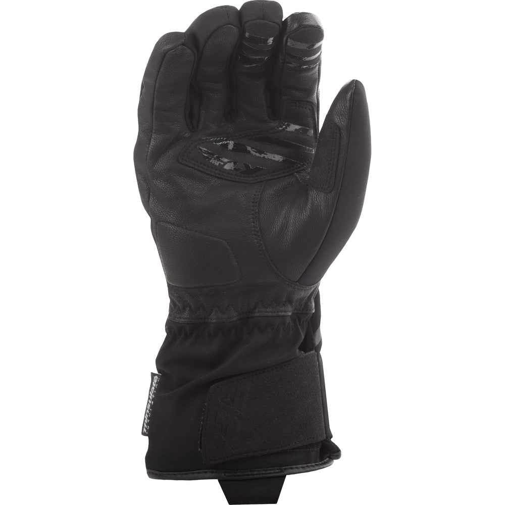 Black glove on a white background