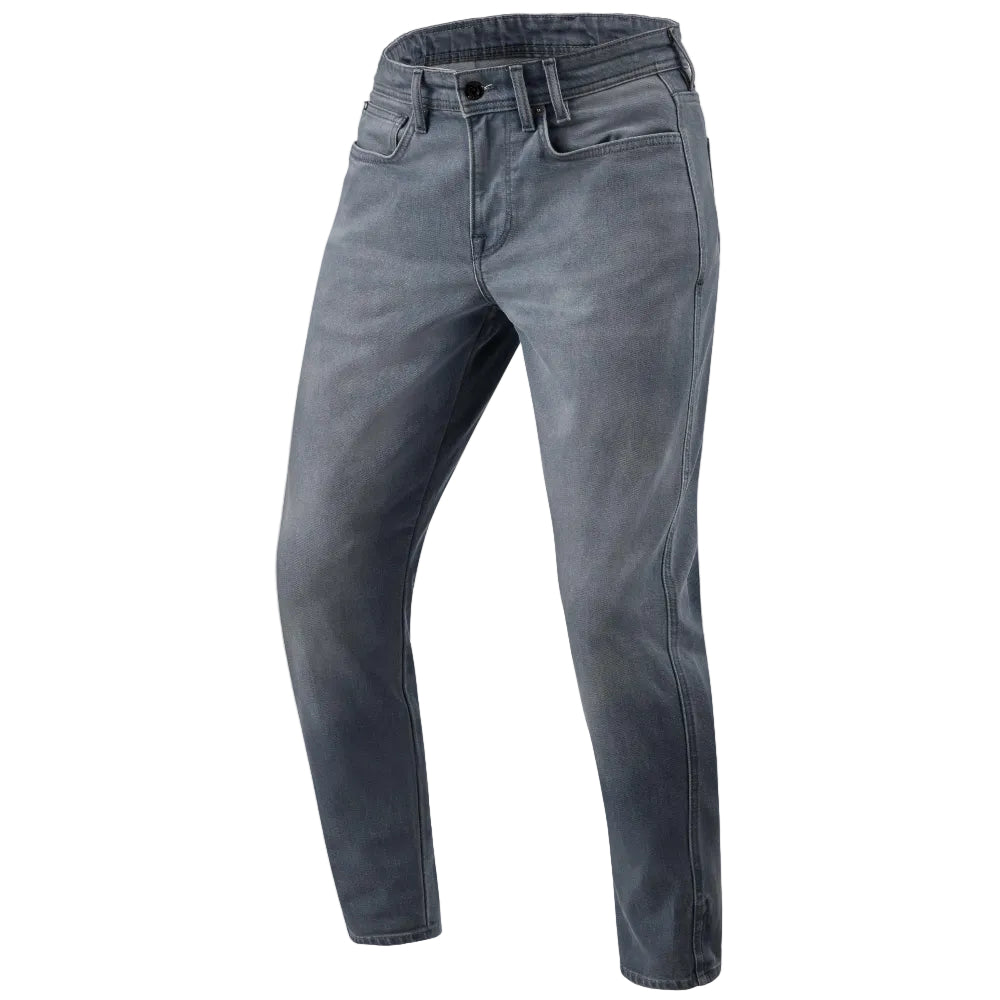 Gray jeans on a white background