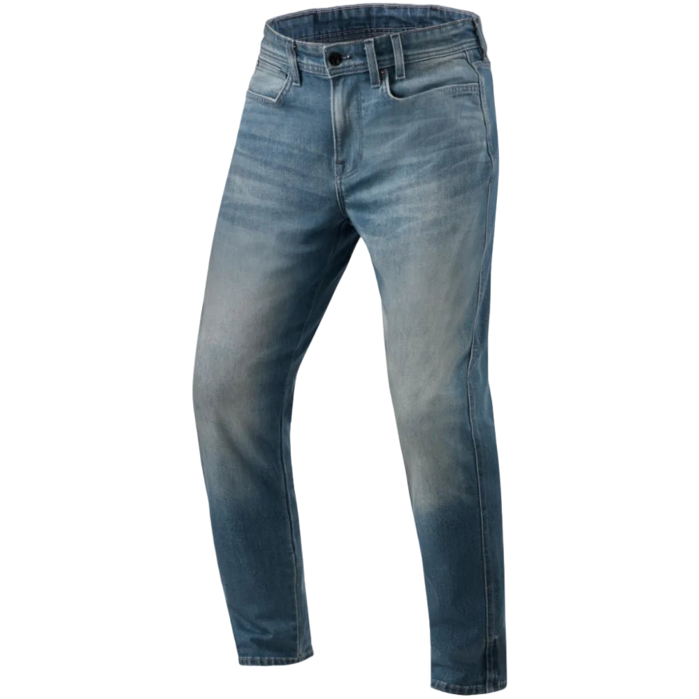 Blue jeans on a white background