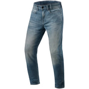Blue jeans on a white background