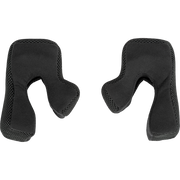 A pair of black U-shaped earplugs with breathable mesh sides, shown on a plain white background.