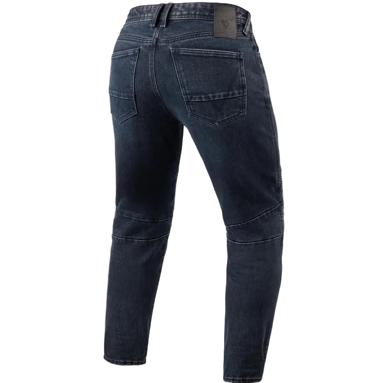 Dark blue jeans on a white background
