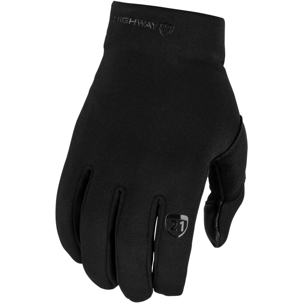 Black glove with brand logo on a white background