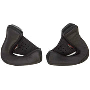 Pair of black motorcycle hand guards on a white background