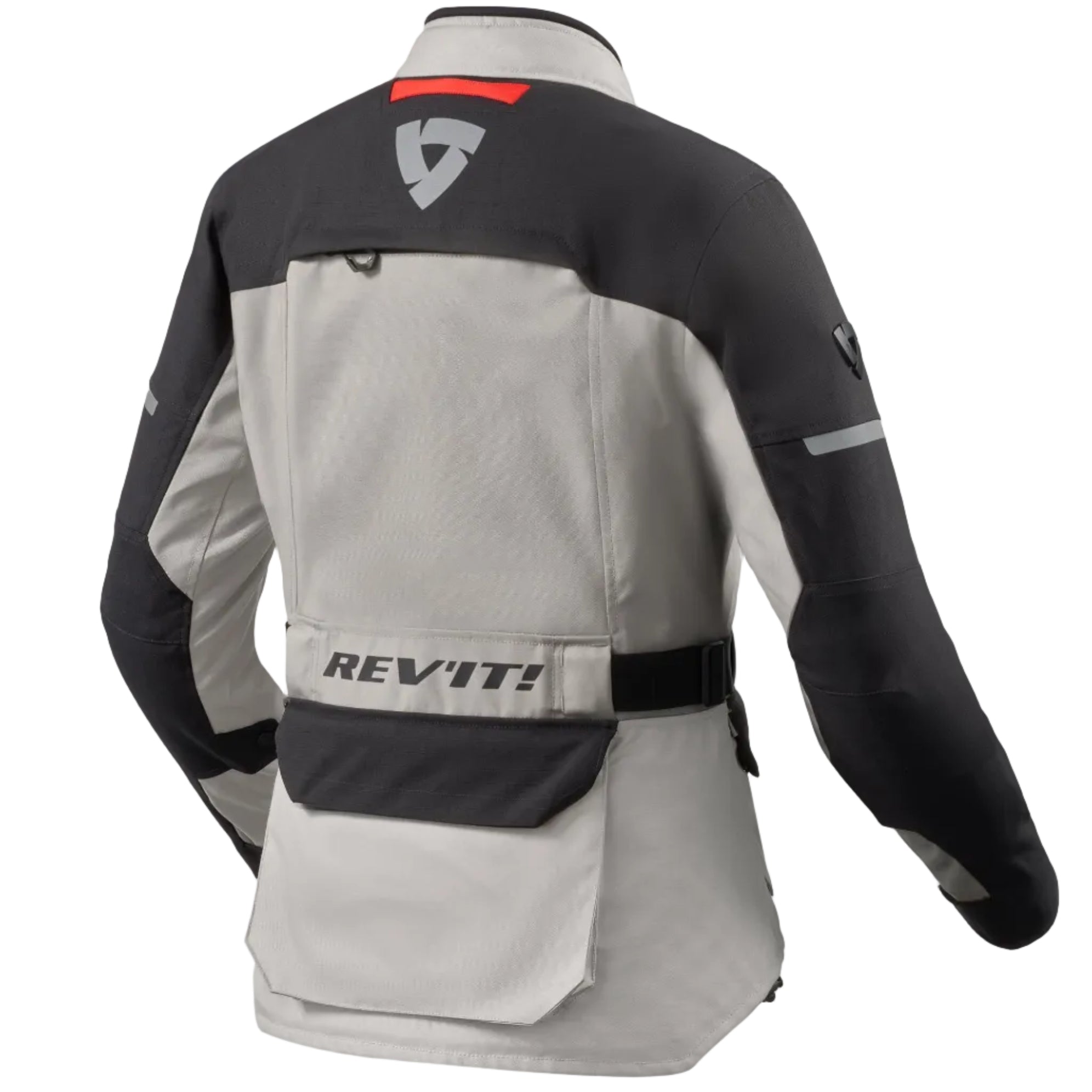 Gray and black jacket with 'REVIT!' branding on a white background