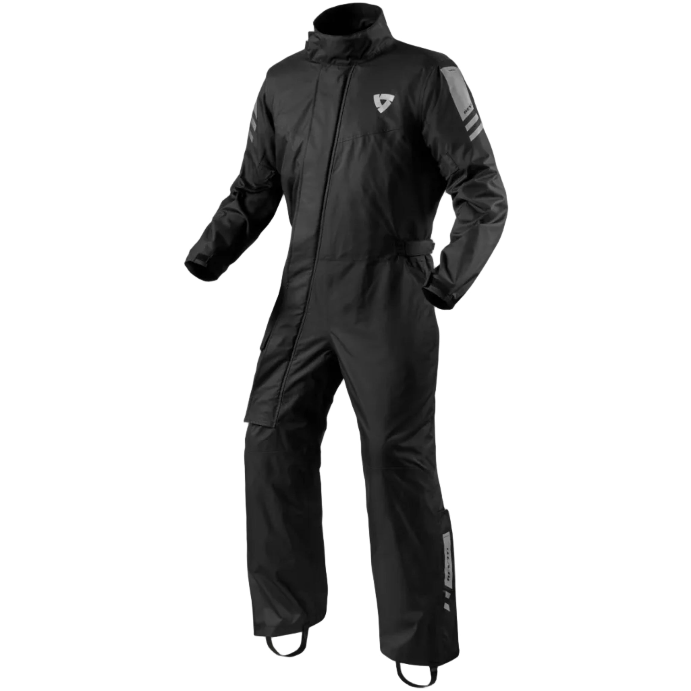 Black rain suit on a white background